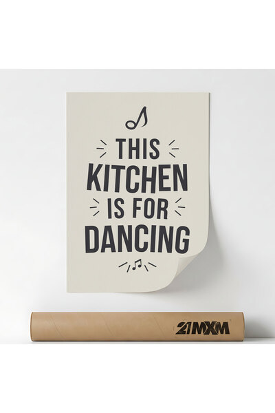 21mxm Poster 'For dancing' Pe Panza Mata – Design Minimalist, Fara Rama