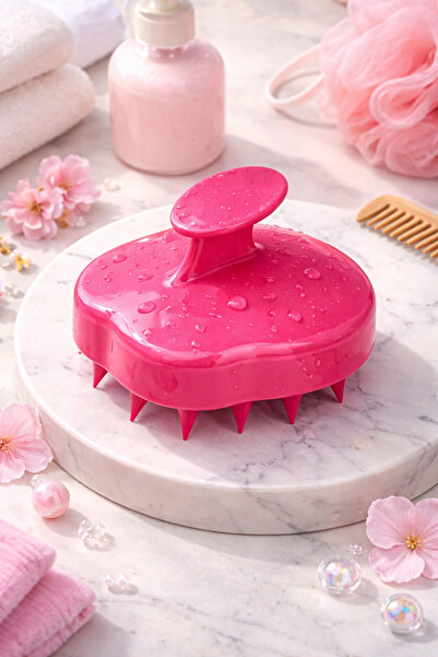 Jumbo Perie de Masaj Capilar pentru Duș – Culoare Roz, Design Ergonomic