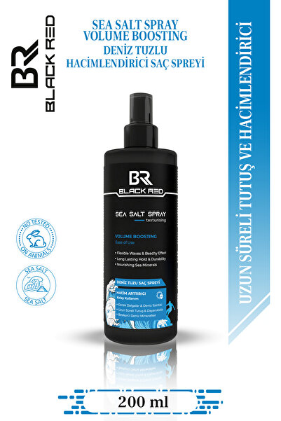 Black Red Saç Deniz Tuzu Spreyi - Sea Salt Spray Orta Tutuşlu Hacimlendirir A...