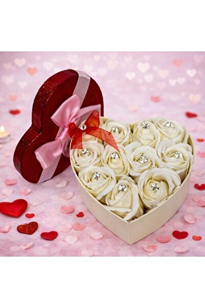 velve Aranjament floral Intimissimo,11 trandafiri de sapun cu cristale artiza...