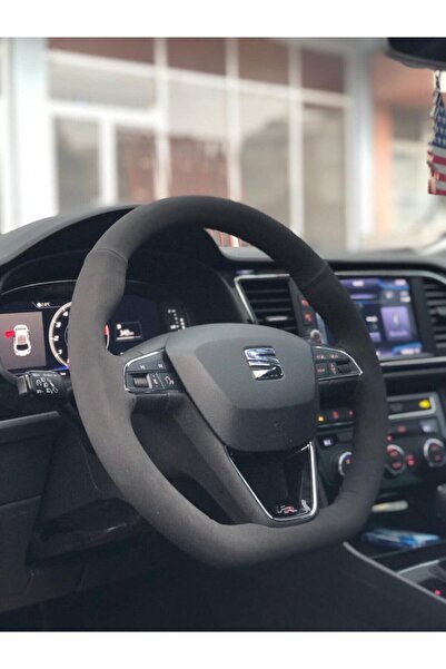 M&R OTO KILIF AKSESUAR Seat Leon Fr Alcantara Dikmeli Oto Direksiyon Kılıfı