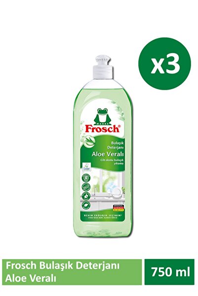 Frosch Aloe Veralı Bulaşık Deterjanı 750 ml x 3 Adet