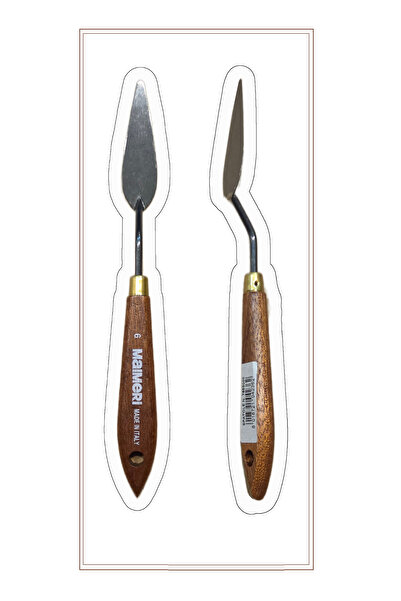 Maimeri İtalyan Çelik Spatül Spatula No:6 Ahşap Vernikli Sap