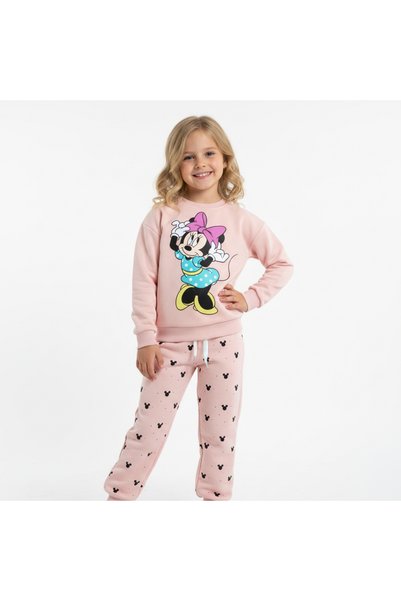 MİLAYS LİFE HOME COLLECTİON Kız Çocuk 3iplik %100 Pamuk Penye Renkli Eşofman Takımı