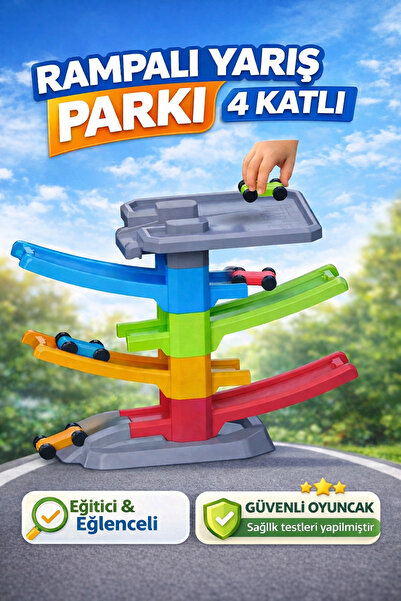 Sayıcı Kids حديقة ألعاب رامبالا ريسينغ 4 طوابق |   مجموعة ألعاب سباق السيارات...