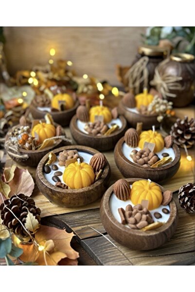 MANİFEST CANDLE Sonbahar Bahçesi El Yapımı Dekoratif Soya Mum