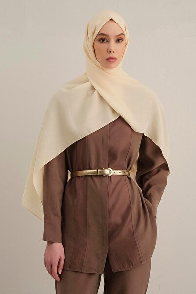 Armine Plain Lyocell Shawl - Cream 60