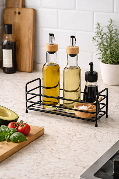 KARTEYA Organizator de bucătărie pentru baie Suport pentru condimente din met...