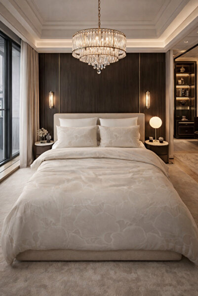 Sleeptime Bed linen, Pure Ginkgo Whisper, for 1 person, 100% cotton, Sand/Gre...