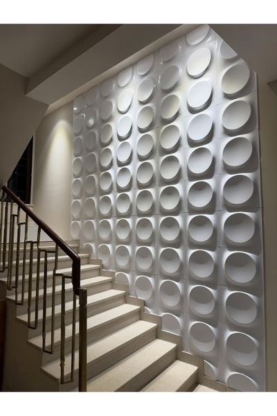 Duvarım 3 Boyutlu Boyanabilir PVC Duvar Paneli Olips (50-50 cm 4 adet-1 metre...