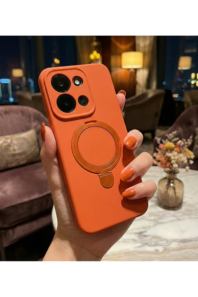 TechTrove Xiaomi Redmi 15C 4G İçin Uyumlu Soft Tasarım Magsafe Halka Stand İç...