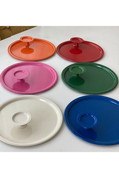 Elzem MIXED COLOR 6-PIECE ROUND PRESENT TABLE AND COLORED PASTA