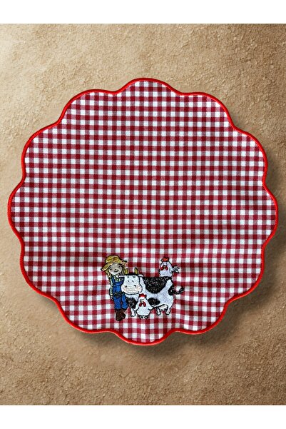 LİONYA DESİGN 2'li Vintage Nakışlı 30x30 Premium Duck Kumaş Peçete – Sıvı İti...