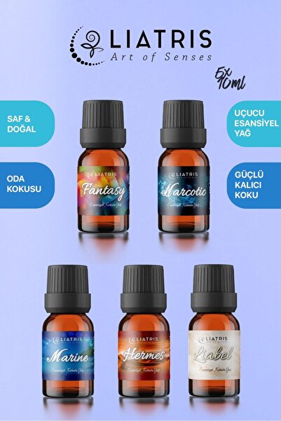 liatris LİABEL-FANTASY-MARINE-NARCOTIC-HERMES esansiyel uçucu yağ 5*10 ml