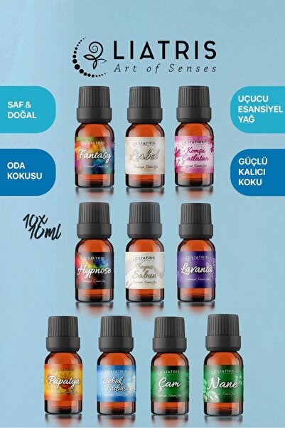 liatris 10lu set3 esansiyel uçucu yağ,hava nemlendirici,buhurdanlık,oda parfü...