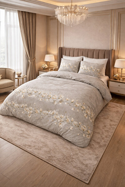 Sleeptime Bed linen, Summer Flower Sand, for 1 person, Microfiber, Beige, 140...