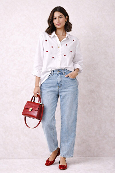 JADEWEAR KALPLİ OVERSİZE GÖMLEK