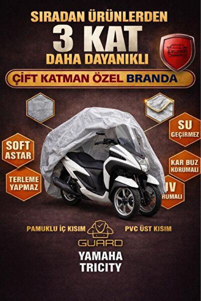 CarGuard غطاء محرك دراجة نارية من القماش المشمع متوافق مع ياماها تريسيتي 125 ...