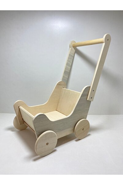 Muar Ahşap Oyuncak Bebek Arabası