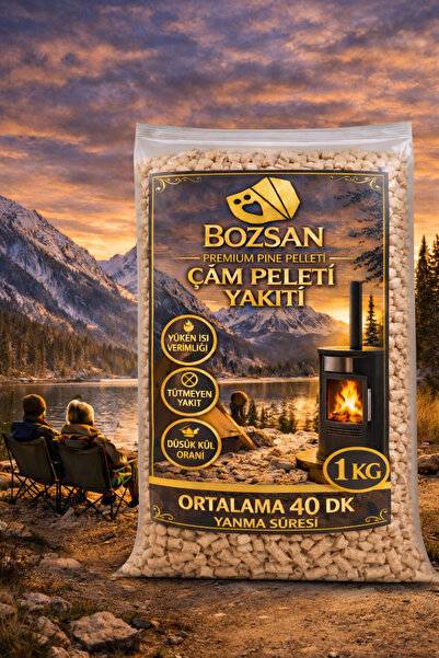 Bozsan Yüksek Isı Değerli A1 Kalite 1KG Dumansız %100 Çam Peleti Yakıtı 1 KG 6mm