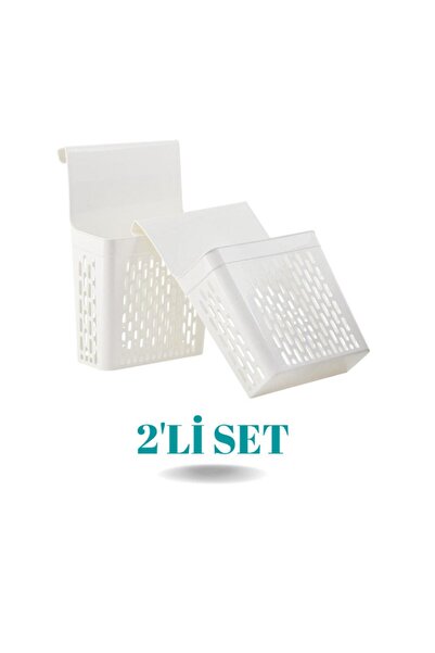 Vakia Dolap İçi Askılı Organizer 2’li Set – Mutfak & Banyo Düzenleyici / Beyaz