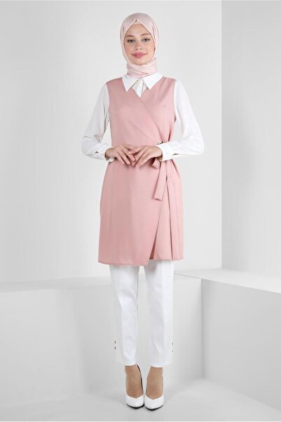 Alvina Belted Anvelop Vest 43875