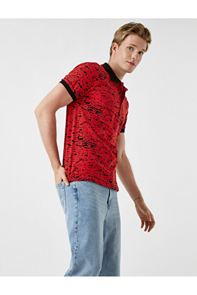 Koton Men's Red T-Shirt 1YAM11484GK