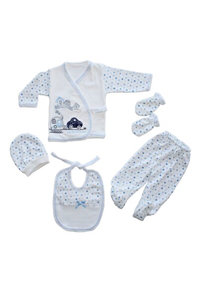 bebegen Navy Blue Trolley Polka Dot 5 Piece Hospital Exit Set
