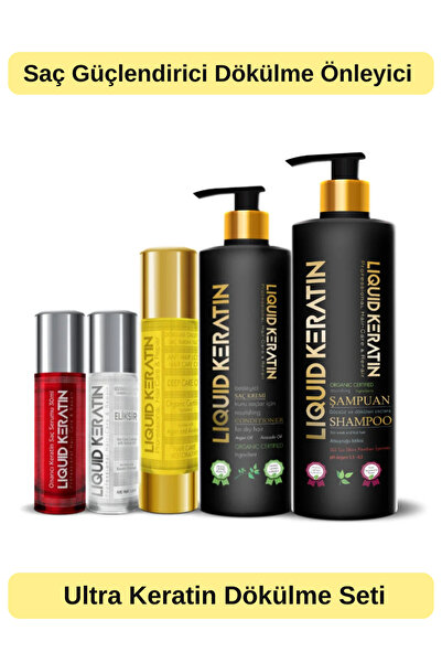 Liquid Keratin Keratin Saç Güçlendirici Dökülme Önleyici 5'li Ultra Set (SAÇ ...