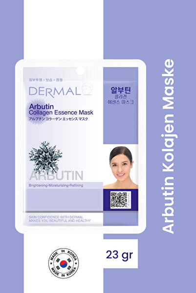 Dermal Beyazlatıcı, Nemlendirici ve Arındırıcı Arbutin Kolajen Maske 23gr