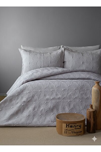 BED LİNE Yatak Örtüsü Çift Kişilik Aspen Gri