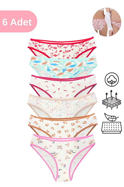 CNT Women's 6-Piece Bikini Panties Special Package in Mixed Color and Flower ...