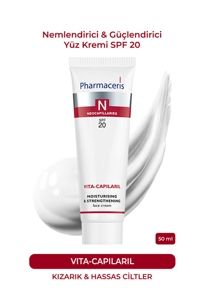 Pharmaceris Vita-Capilaril SPF 20 | Nemlendirici & Güçlendirici Yüz Kremi (50...