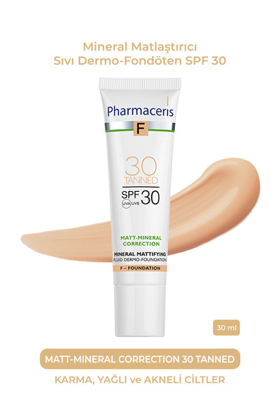 Pharmaceris Matt-Mineral Correction SPF 30 (30 Tanned) | Mineral Matlaştırıcı...
