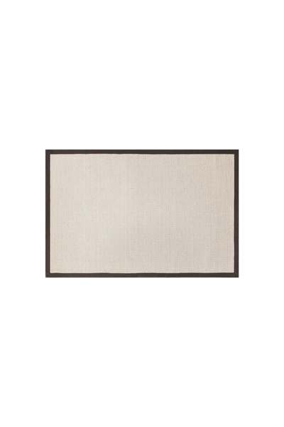 Kelebek Dekor Beige Black Border Halı
