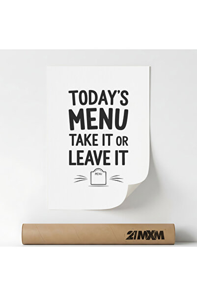21mxm Poster 'Today's-MENU' Pe Panza Mata – Design Minimalist