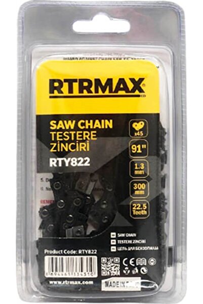 Rtrmax Rty822 Ağaç Kesim Motoru Zinciri 300 Mm 22,5 Diş