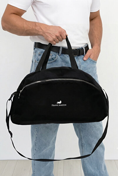 Frank Martin West Unisex Seyahat Spor Günlük Kumaş El Valizi Çanta Siyah