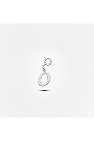 Silveranka 925 Ayar Gümüş O Harfi Kolye Ucu - Charm