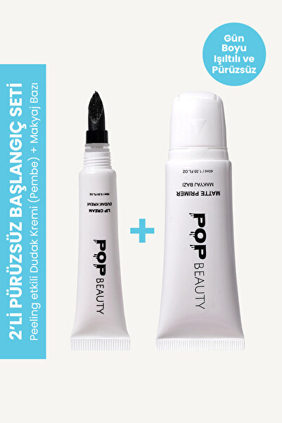 POP Beauty Peeling Yapan Dudak Kremi (Pembe) & AYDINLIK VEREN GÖZENEK KÜÇÜLTE...