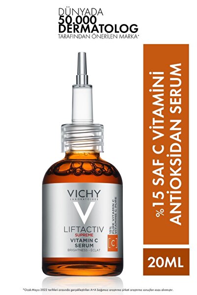Vichy Liftactiv Supreme %15 Saf C Vitamini Aydınlatıcı Antioksidan Serum 20 M...