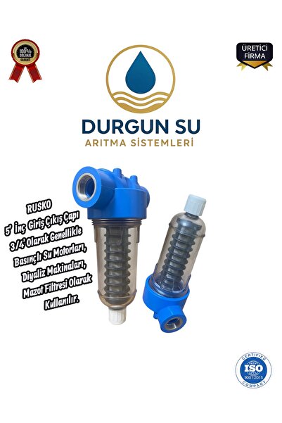 shop RUSKO 5’ inç Giriş Çıkış Çapı 3/4 Girişli FİLİTRE