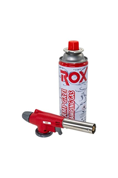 Rox Pro Ayarlı Pürmüz Gazlı Pürmüz Set Kamp Pürmüzü Çakmaklı Püzmüz Seti Kırm...