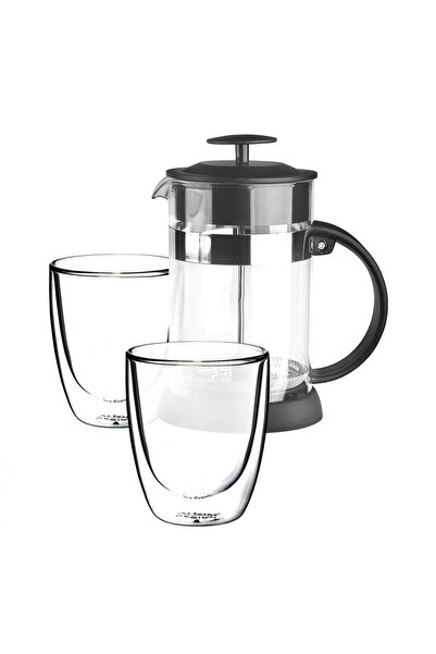 ALTOM DESIGN Altom Andrea 800 ml infuser set and 2 glasses, borosilicate glas...