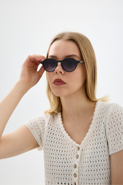 Chunky Frame Sevdy Unisex Black Luxury Geometric Sunglasses