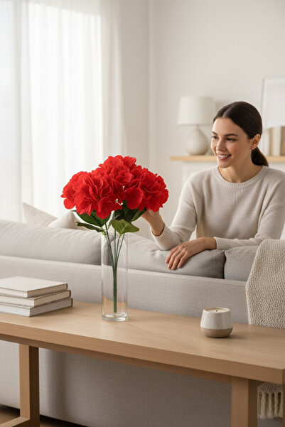 YAPAY ÇİÇEKÇİNİZ باقة كوبية صناعية ذات أوراق كبيرة