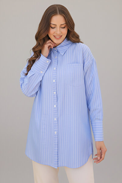 benguen Blue Striped Shirt - 12021 Model