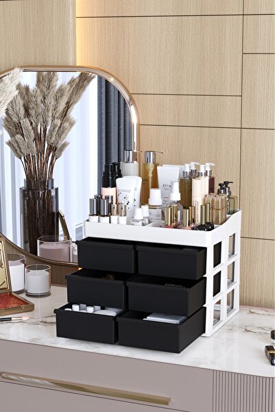 Pufwin Home Paris Xl 6 Çekmeceli Makyaj Kozmetik Banyo Takı Masa Düzenleyici ...