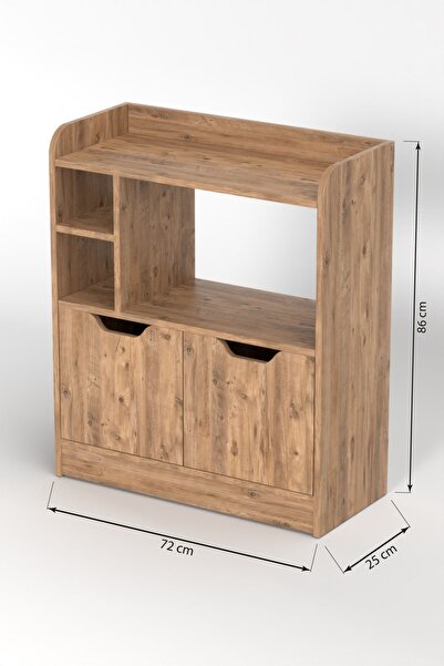 Kanonik Education MUTFAK DOLABI ÇOK AMAÇLI FIRIN DOLABI 2 KAPAKLI RAFLI KAHVE...