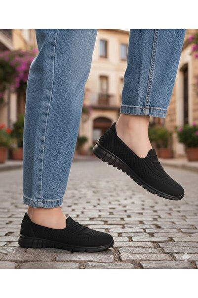 Afilli Дамски черни ортопедични леки и удобни маратонки без връзки за ходене,...